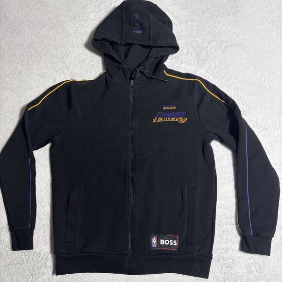 Boss Other - BOSS x NBA Men's Los Angeles Lakers Zip-Up Solid Hoodie Size S